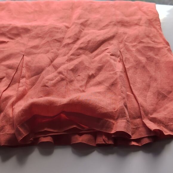 Maxmara Max &Co 💯 Linen Coral  Knee Length Skirt M US6 - Picture 10 of 11